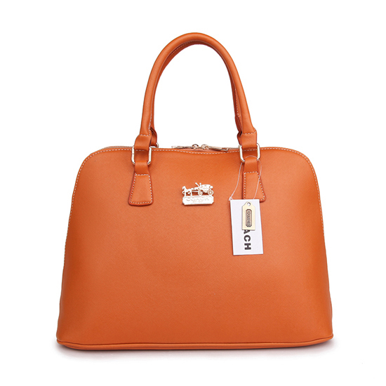 Coach City In Logo Large Orange Satchels BKX | Women